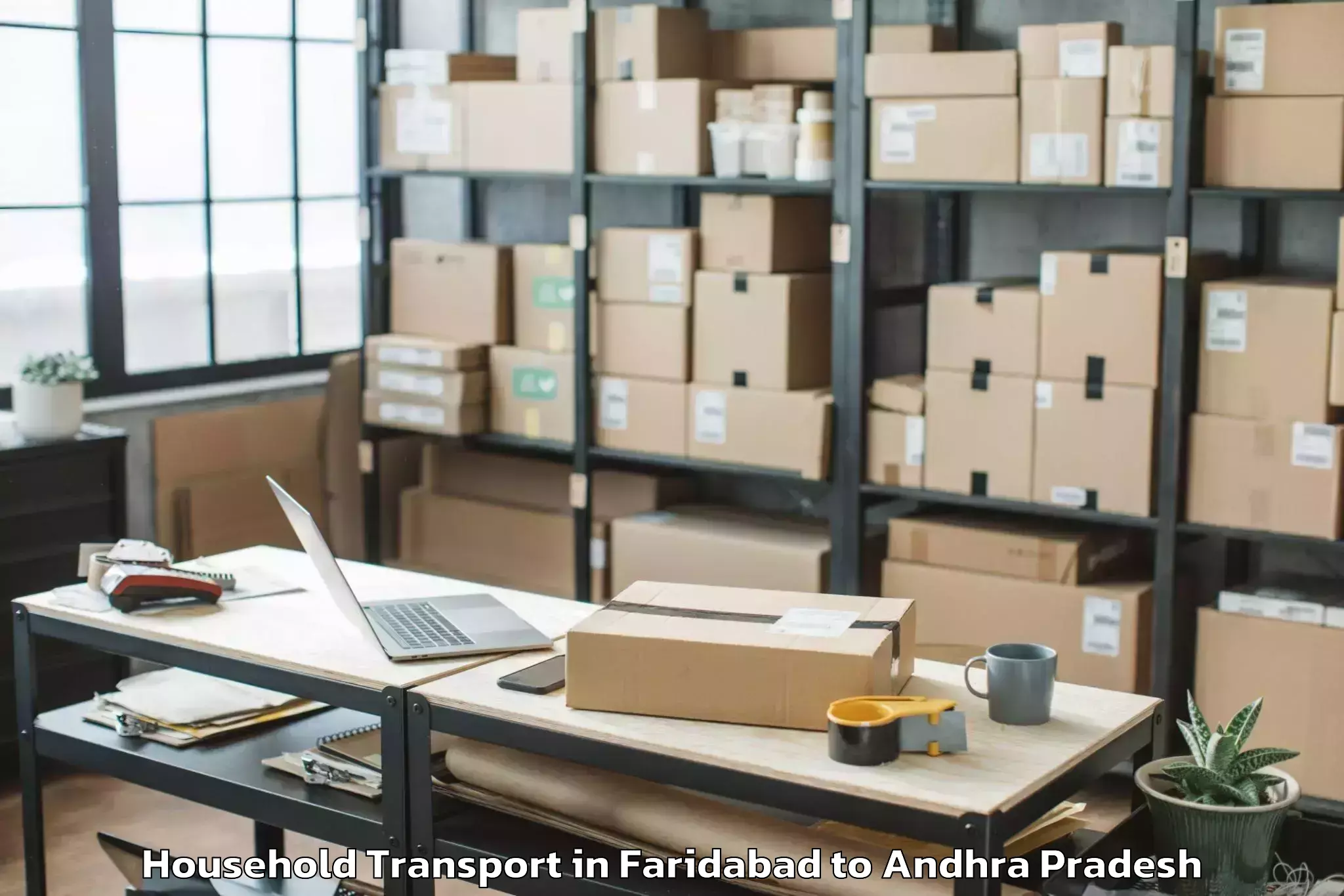 Book Faridabad to Gullapalli Household Transport